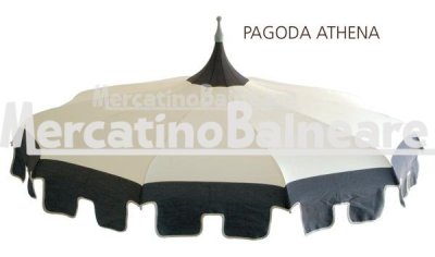 Ombrellone in alluminio pagoda Charleston - immagine 3