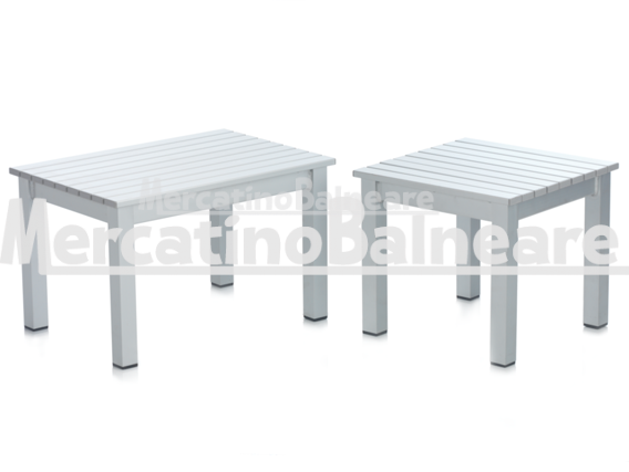 Tavolino in alluminio anodizzato