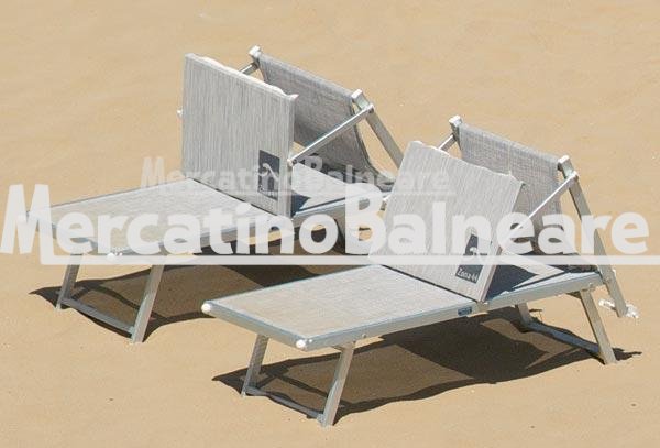 Lettino prendisole alluminio VIP - immagine 3