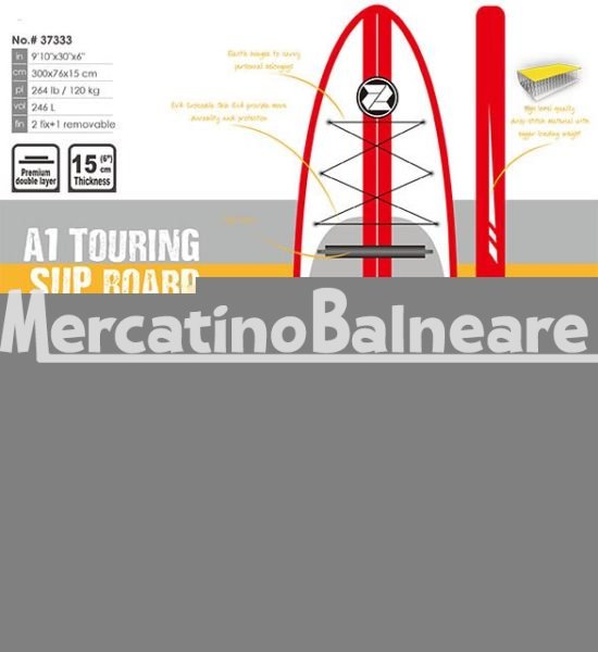 Touring SUPboard A1-No 37333 9FT10IN thinkness 6in - immagine 2