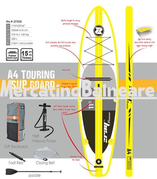 Touring SUP board A4-No 37335 11FT6IN thinkness 6in - immagine 2