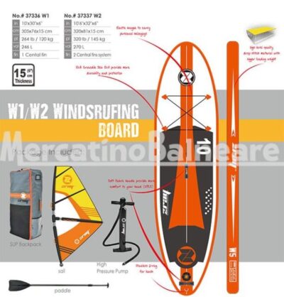 Windsrufing board W1-No 37336 W2-No 37337 10FT thinkness 6in - immagine 2