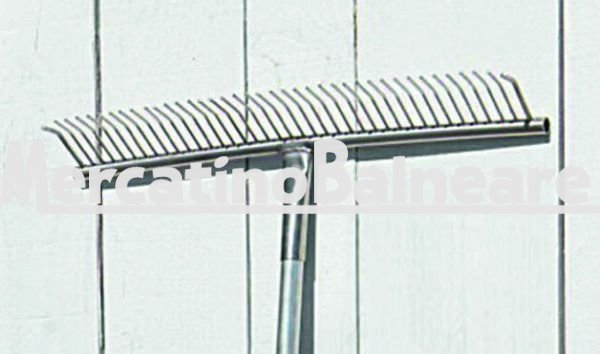 Rastrello in acciaio inox con manico