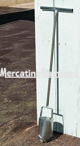 Trivella a mano per ombrellone da mare in acciaio INOX