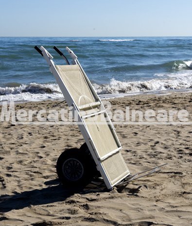 Carrello porta lettini da spiaggia in acciaio INOX