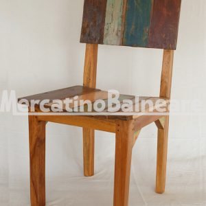 Sedia in legno Teak di recupero