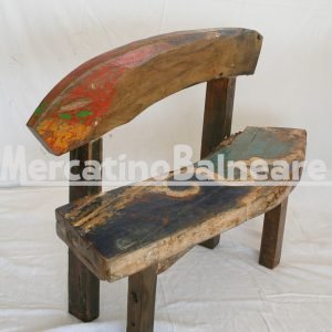 Panca in legno di Teak con schienale