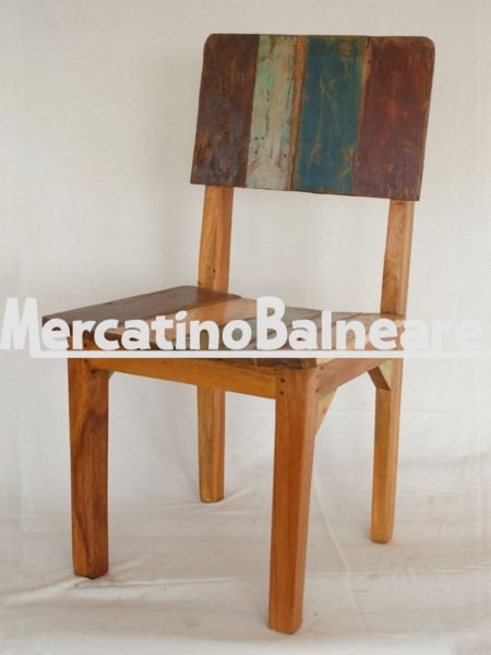 Sedia in legno Teak di recupero