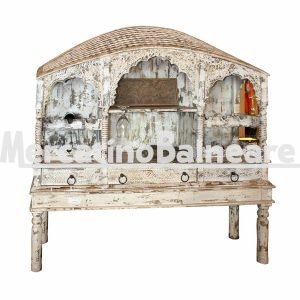 Mobile cantinetta in legno di recupero decapato, India