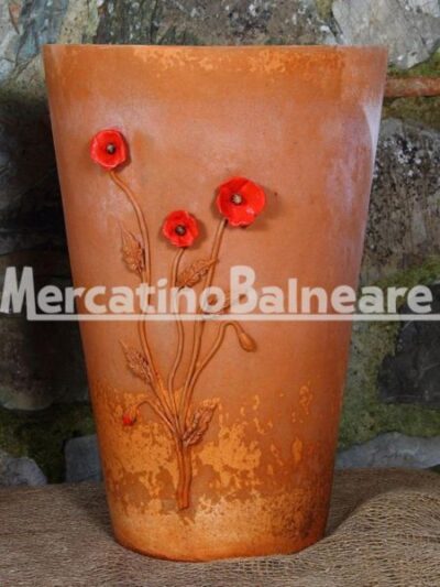 Vaso decorativo con Papaveri