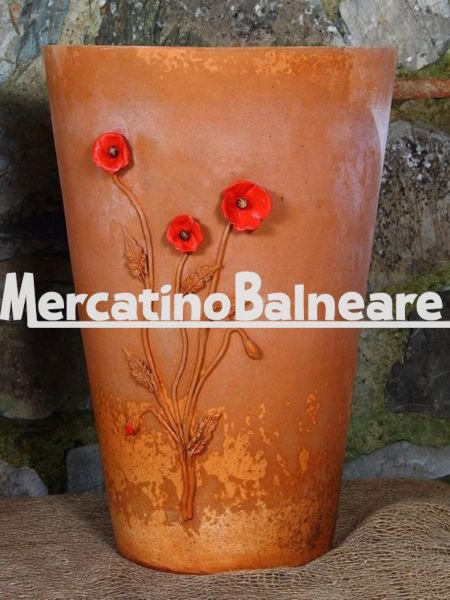 Vaso decorativo con Papaveri