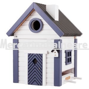 Casetta Nido e mangiatoia bianco e blu