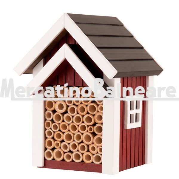 Casetta e Nido per api solitarie Wildlife Garden rossa