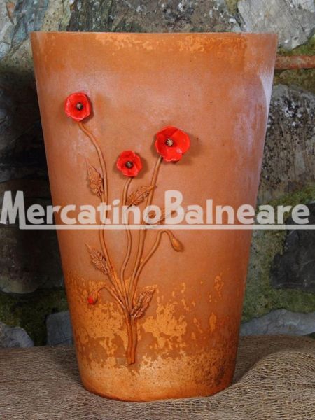 Vaso decorativo con Papaveri
