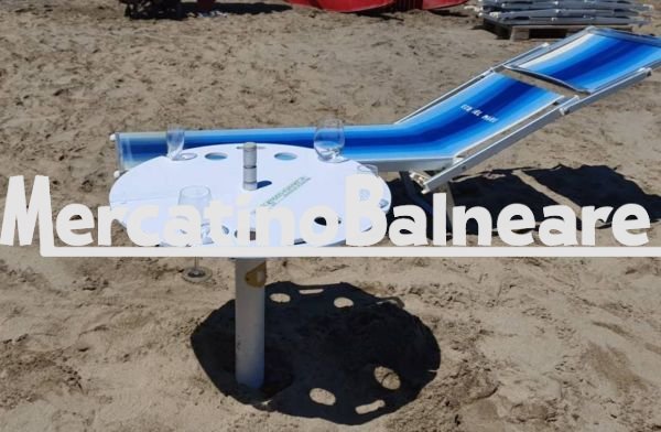 Tavolino da spiaggia economico su base ombrellone - immagine 4
